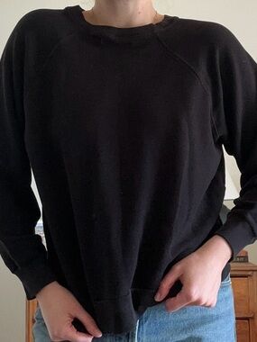 Reformation Black Raglan Sweatshirt